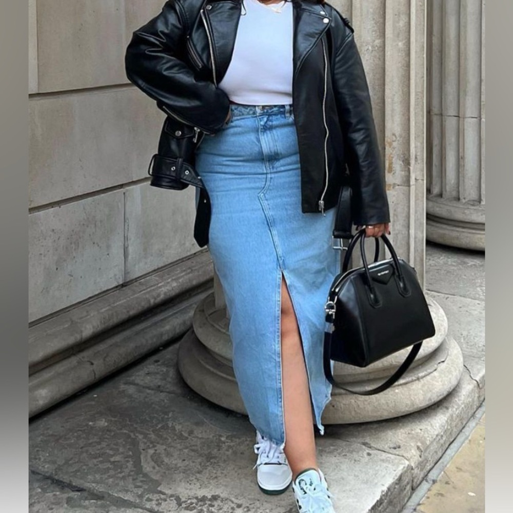 Long Denim Skirt
